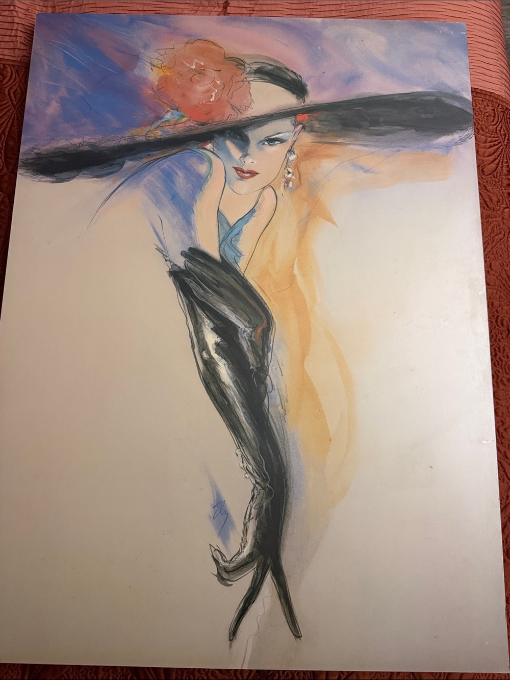 Fashion Illustration Wall Art Print - Pastel Multicolor